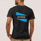 POLICIA mit Blau zwängt Shirt (Rückseite)