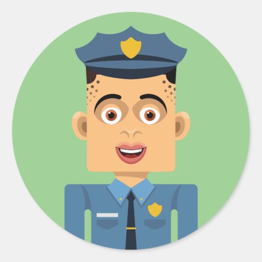 Policia Runder Aufkleber (Vorderseite)