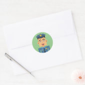 Policia Runder Aufkleber (Umschlag)