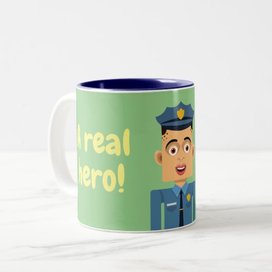 Policia Zweifarbige Tasse (Vorderseite Links)