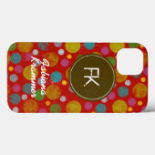 polierbare Polka-Punkte Case-Mate iPhone Hülle (Rückseite (Horizontal))
