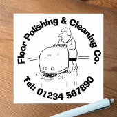 Polieren und Reinigen von Industrieböden Gummistempel