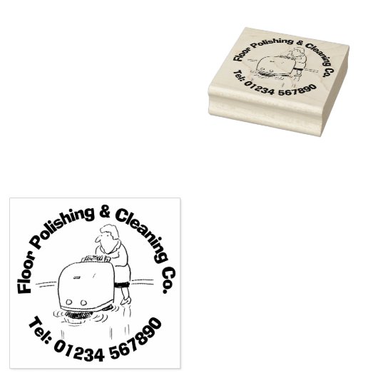 Polieren und Reinigen von Industrieböden Gummistempel (Stempel)