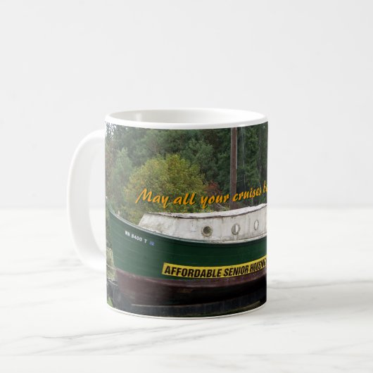Polierer kreuzt lustige Tasse (Vorderseite Links)