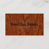 Polierhartholz-Visitenkarte Visitenkarte (Rückseite)