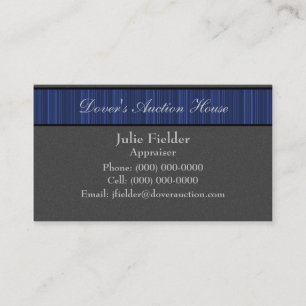 Polierstreifen Visitenkarte, Graues und tief Blau Visitenkarte