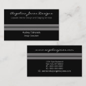 Polierte Berufliche Visitenkarte, grau Visitenkarte (Vorne/Hinten)