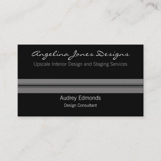 Polierte Berufliche Visitenkarte, grau Visitenkarte (Vorderseite)