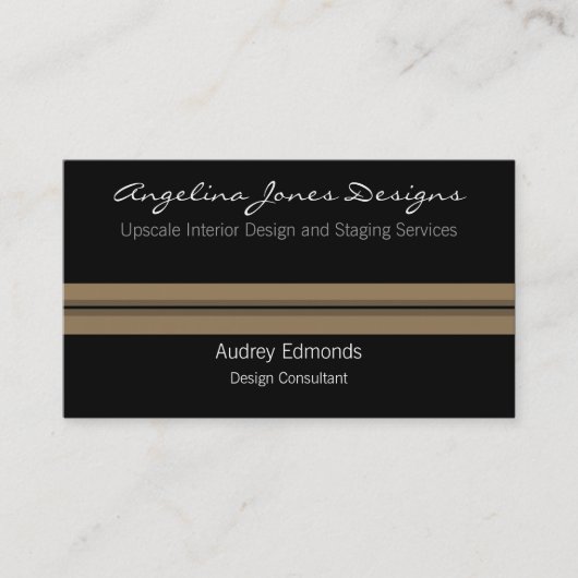 Polierte Berufliche Visitenkarte, Tan Visitenkarte (Vorderseite)
