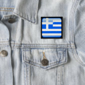 Polierte Flagge Griechenlands Button (Beispiel)