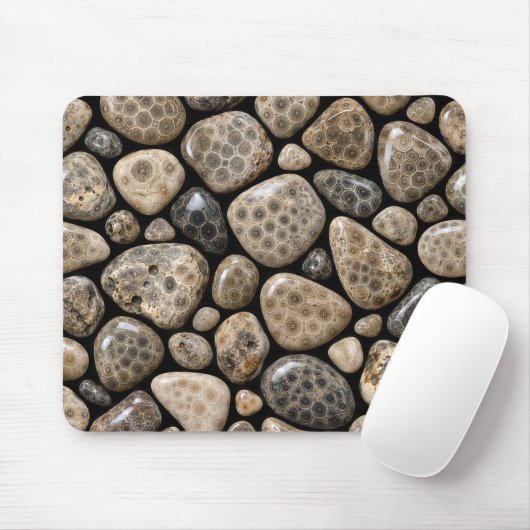 Polierte Michigan-Petoskey-Stein-Sammlung Mousepad (Mit Mouse)