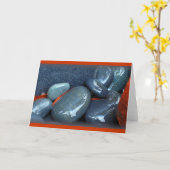 "Polierte Steine" Karte (Gelbe Blume)