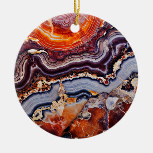Polierter Achat-Weihnachtsschmuck Keramik Ornament