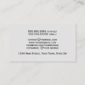 Polierter Granit Beruflich Slick Classy Visitenkarte (Rückseite)