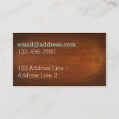 polierter Holzlook Visitenkarte (Rückseite)