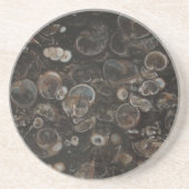 Polierter Rock Print (Turritella Agate) Untersetze Untersetzer (Vorne)