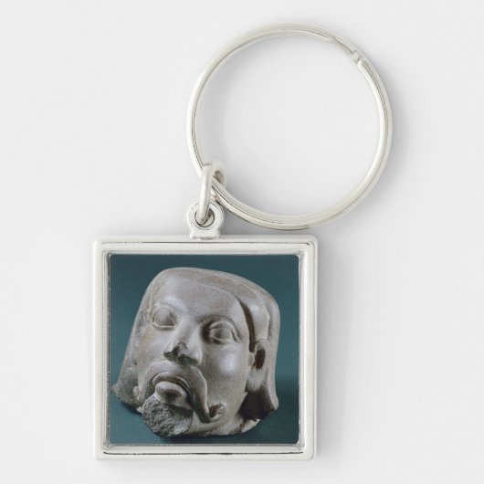 Polierter Sandsteinkopf eines Ausländers, Sarnath, Schlüsselanhänger (Vorne)