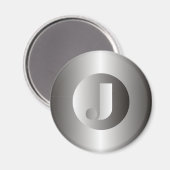 Polierter Stahl "J" Magnet (Vorderseite/Rückseite)
