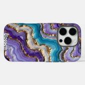 Polierter Stein Abstrakt mit Goldakzenten Case-Mate iPhone Hülle (Rückseite (Horizontal))