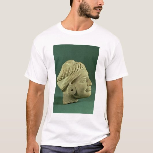 Polierter turbaned Kopf des Sandsteins, Sarnath, T-Shirt (Vorderseite)