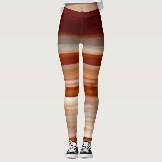 poliertes Agate Slice-Foto Leggings (Vorderseite)