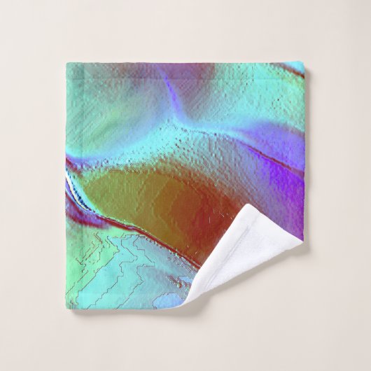 Poliertes Gestein in Chrom lila Badhandtuch Set (Waschlappen)