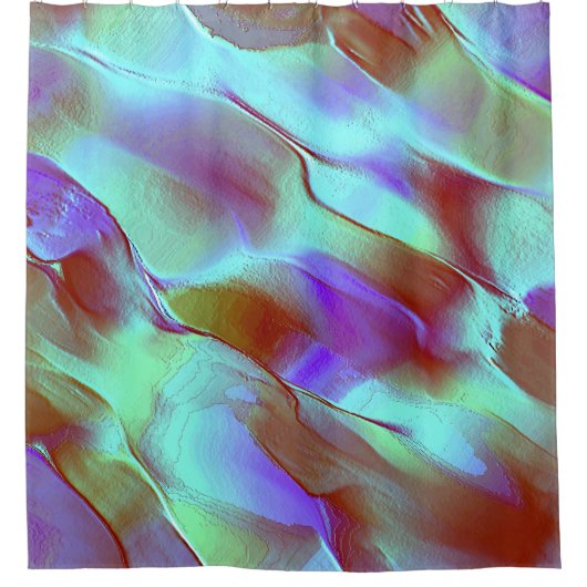 Poliertes Gestein in Chrom lila Duschvorhang (Vorderseite)