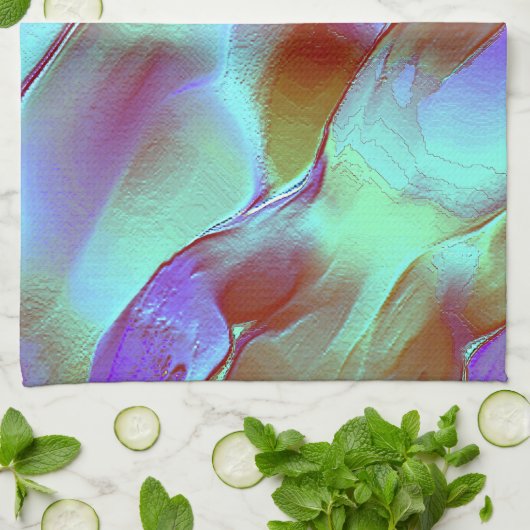 Poliertes Gestein in Chrom lila Geschirrtuch (Gefaltet)