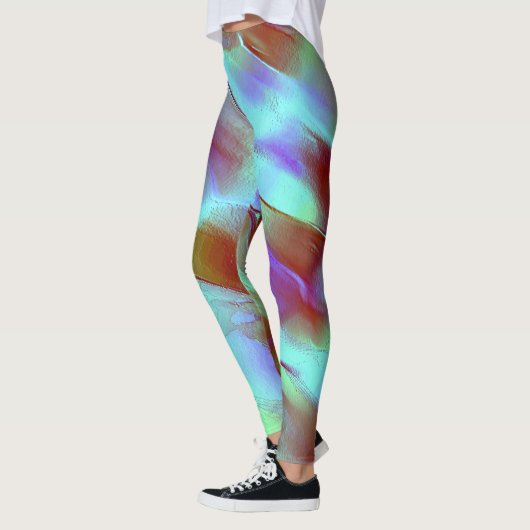 Poliertes Gestein in Chrom lila Leggings (Links)