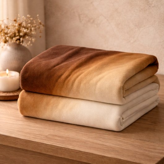 Poliertes Luxus-Espresso-Gold-Fliesblanket Fleecedecke