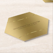 Poliertes metallisches Gold mit glänzenden Goldakz Untersetzer (angewinkelt)