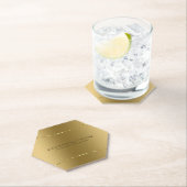 Poliertes metallisches Gold mit glänzenden Goldakz Untersetzer (Vor Ort)