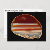 Poliertes Slice-Foto auf der schwarzen Postkarte (Vorne/Hinten)