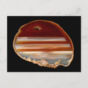 Poliertes Slice-Foto auf der schwarzen Postkarte