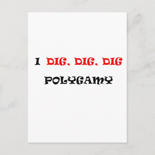 POLIGAMY POSTKARTE (Vorderseite)