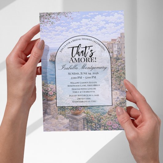 Polignano a Mare Italian Themed Bridal Shower Einladung