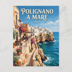 Polignano a Mare Meeres Terrasse Italien Postkarte