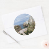 Polignano a Mare Stadt Strandaufkleber Runder Aufkleber (Umschlag)