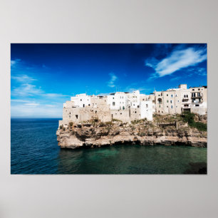 Polignano, das eine Stute auf einer Klippe in Poster