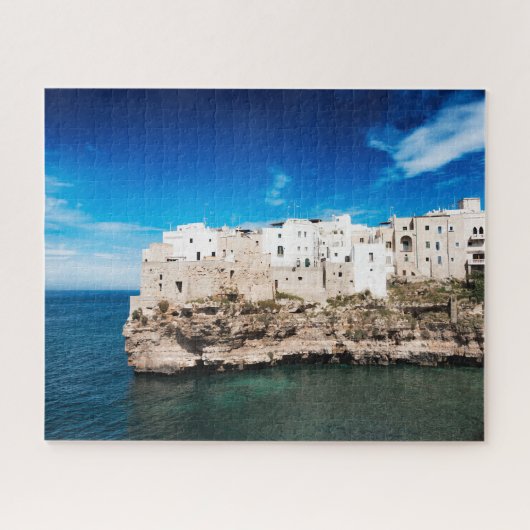 Polignano, das eine Stute auf einer Klippe in Puzzle (Horizontal)