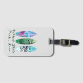 Polihale Kauai Watercolor Surfboards Gepäckanhänger (Vorderseite (Horizontal))