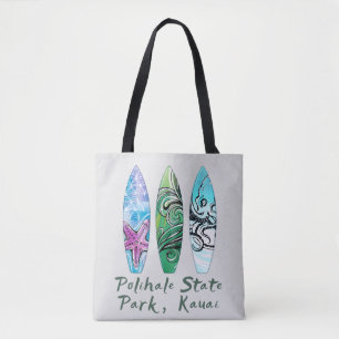 Polihale Kauai Watercolor Surfboards  Tasche