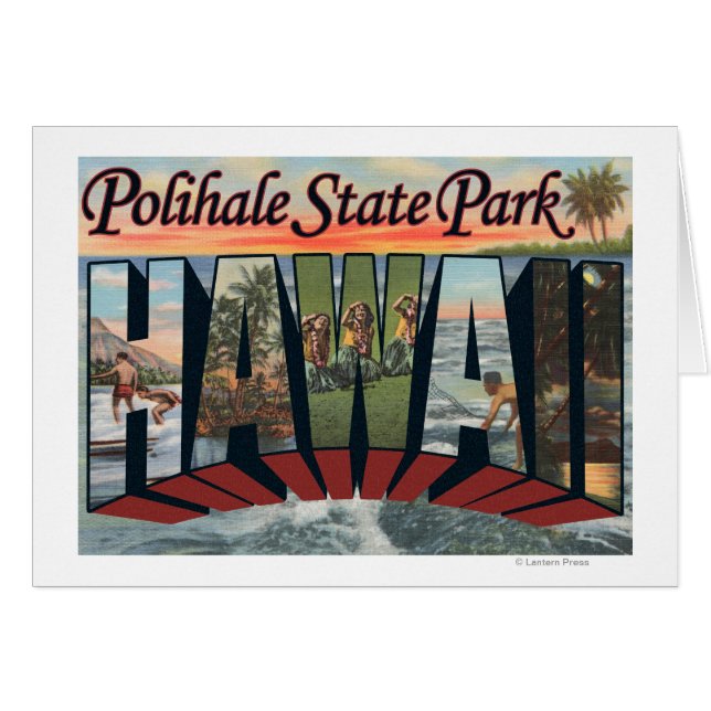 Polihale Staat Park, Hawaii - Großbuchstaben (Vorderseite (Horizontal))