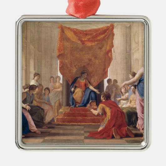 Poliphilus, das vor Königin Eleuterylida knit Silbernes Ornament (Vorne)