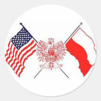 POLISCH AMERIKA RUNDER AUFKLEBER