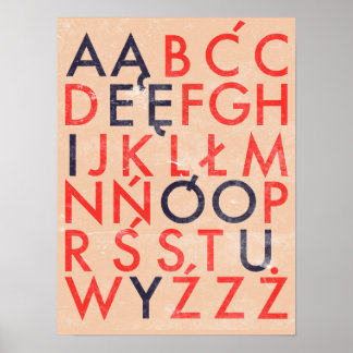 POLISH ALPHABET POSTER