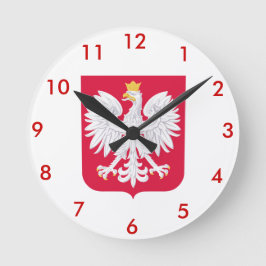 Polish* Coat of Arms Wallclock Runde Wanduhr