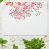 Polish Eagle Outlined In Red Geschirrtuch (Gefaltet)