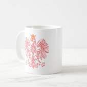 Polish Eagle Outlined In Red Kaffeetasse (Vorderseite Links)