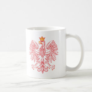 Polish Eagle Outlined In Red Kaffeetasse
